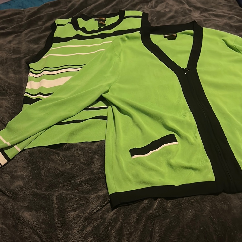 Twin set zip cardigan and shell 2X
